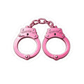 Pink Handcuffs Kiss-Cut Sticker — "TEXAS COP 2.0" Decorative Vinyl Decal