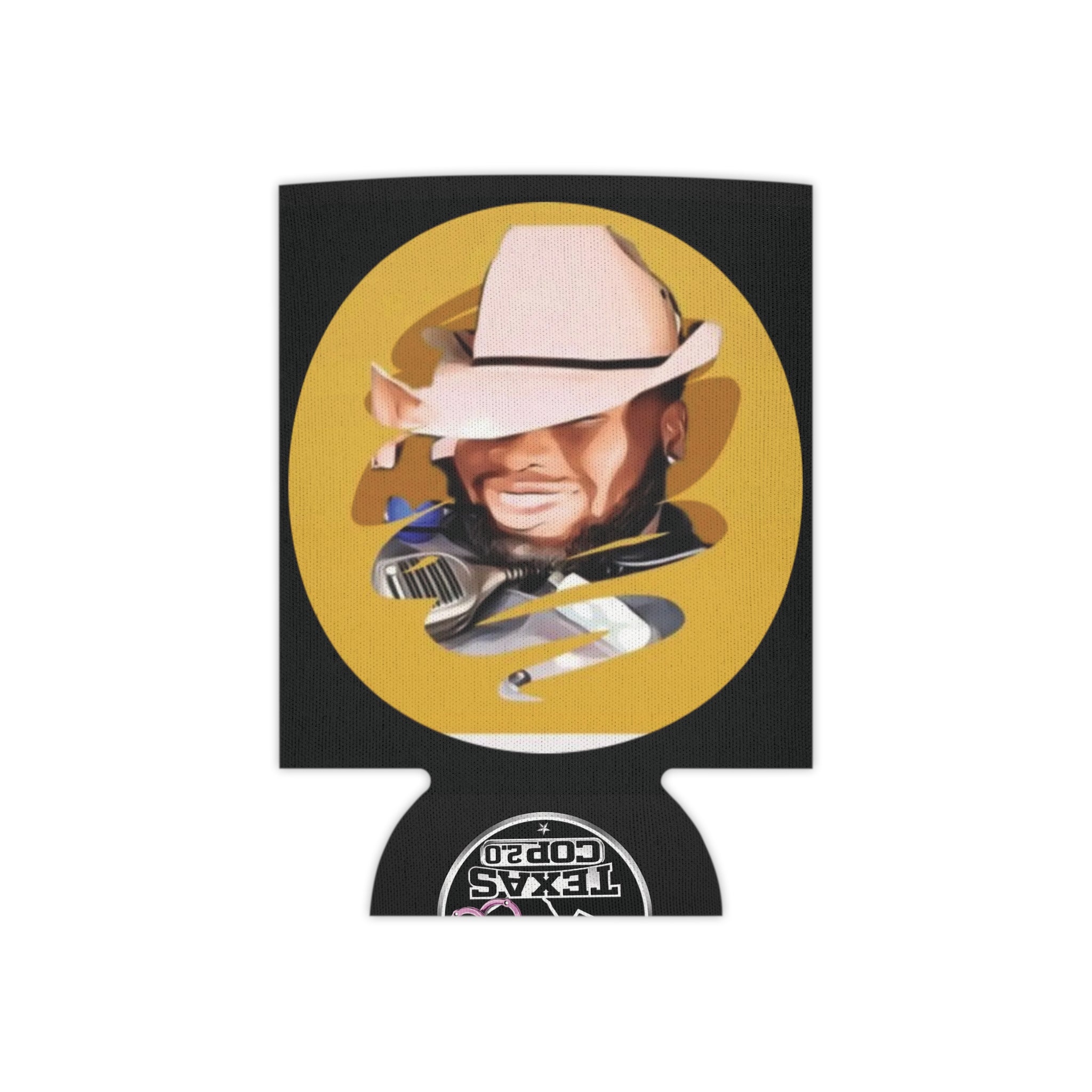 Can Cooler — Cowboy Portrait Koozie (Texas Rodeo Style)