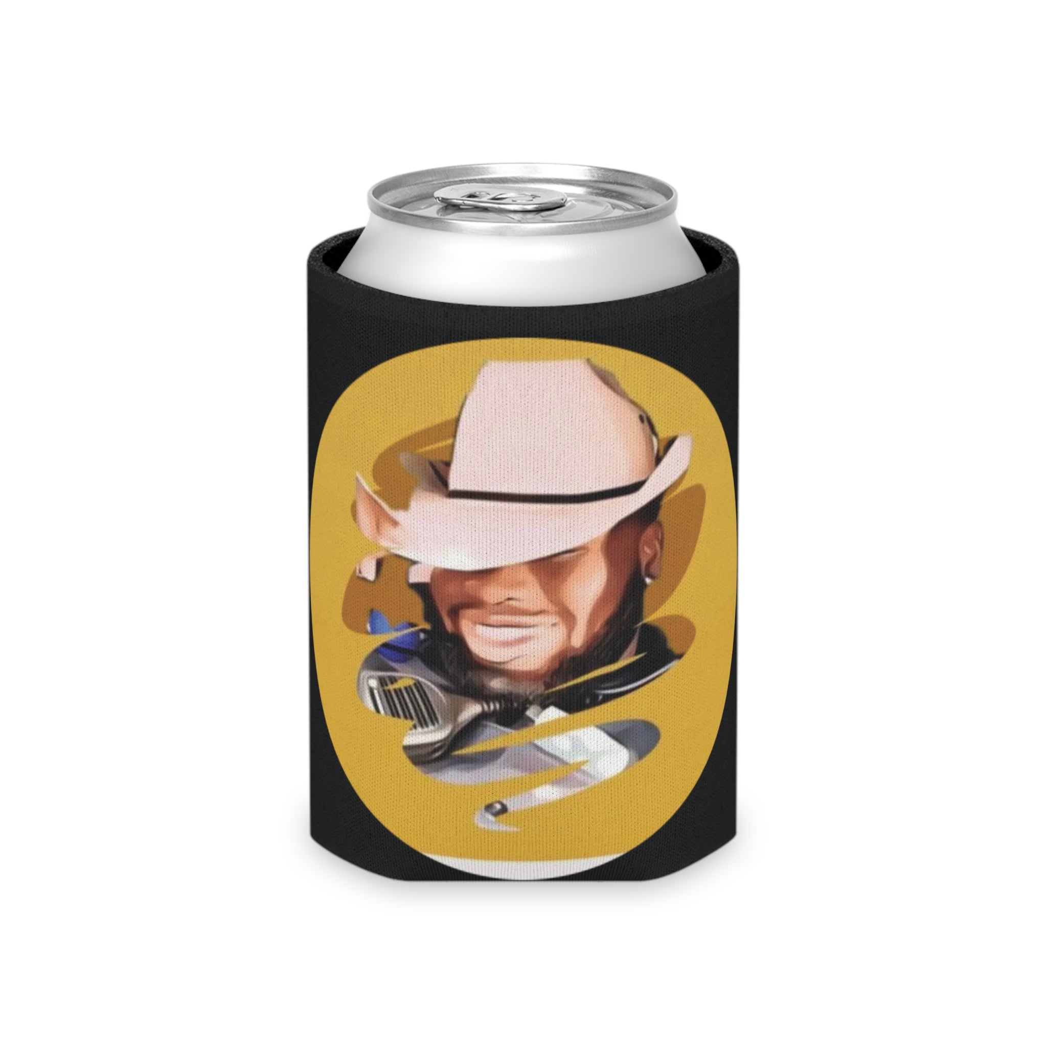 Can Cooler — Cowboy Portrait Koozie (Texas Rodeo Style)
