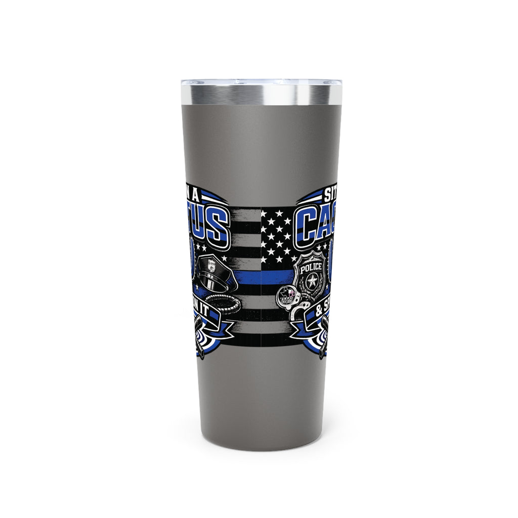Thin Blue Line Police Memorial 22oz Insulated Tumbler