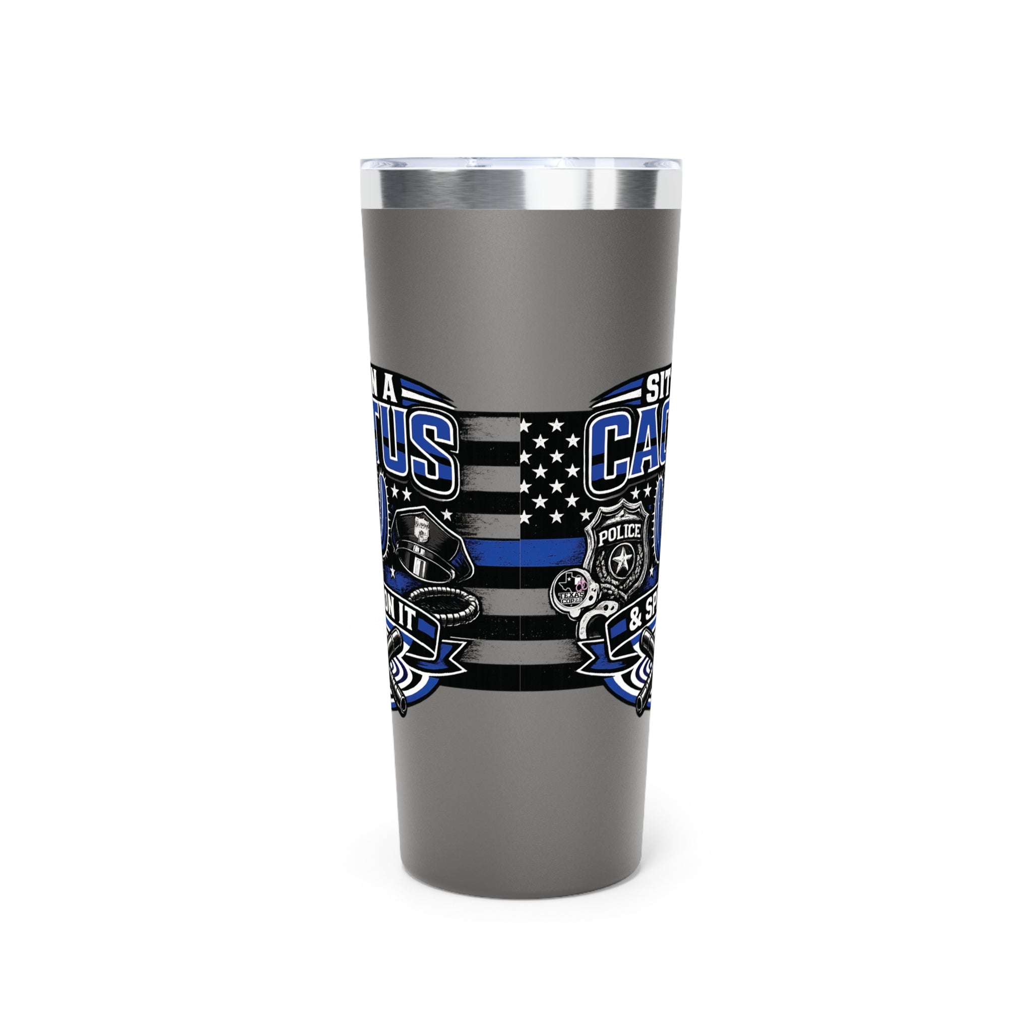 Thin Blue Line Police Memorial 22oz Insulated Tumbler