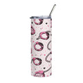 20oz Stainless Tumbler — Pink Handcuffs Pattern, 'Titus Cop 2.0' Novelty Travel Cup