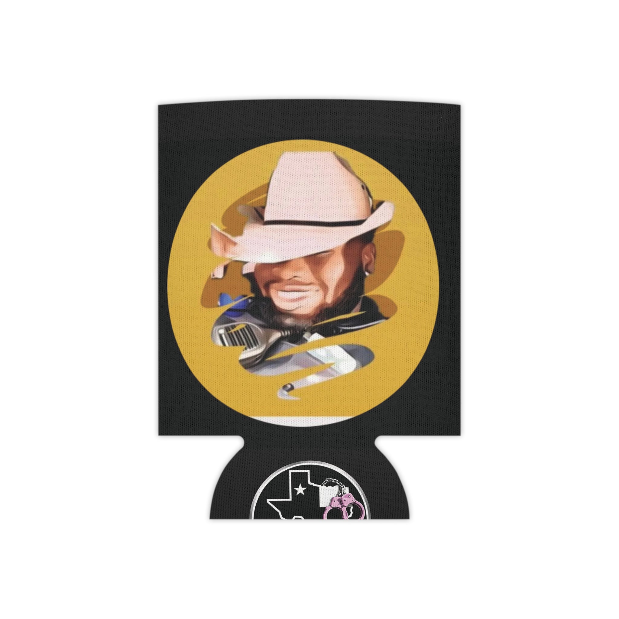 Can Cooler — Cowboy Portrait Koozie (Texas Rodeo Style)