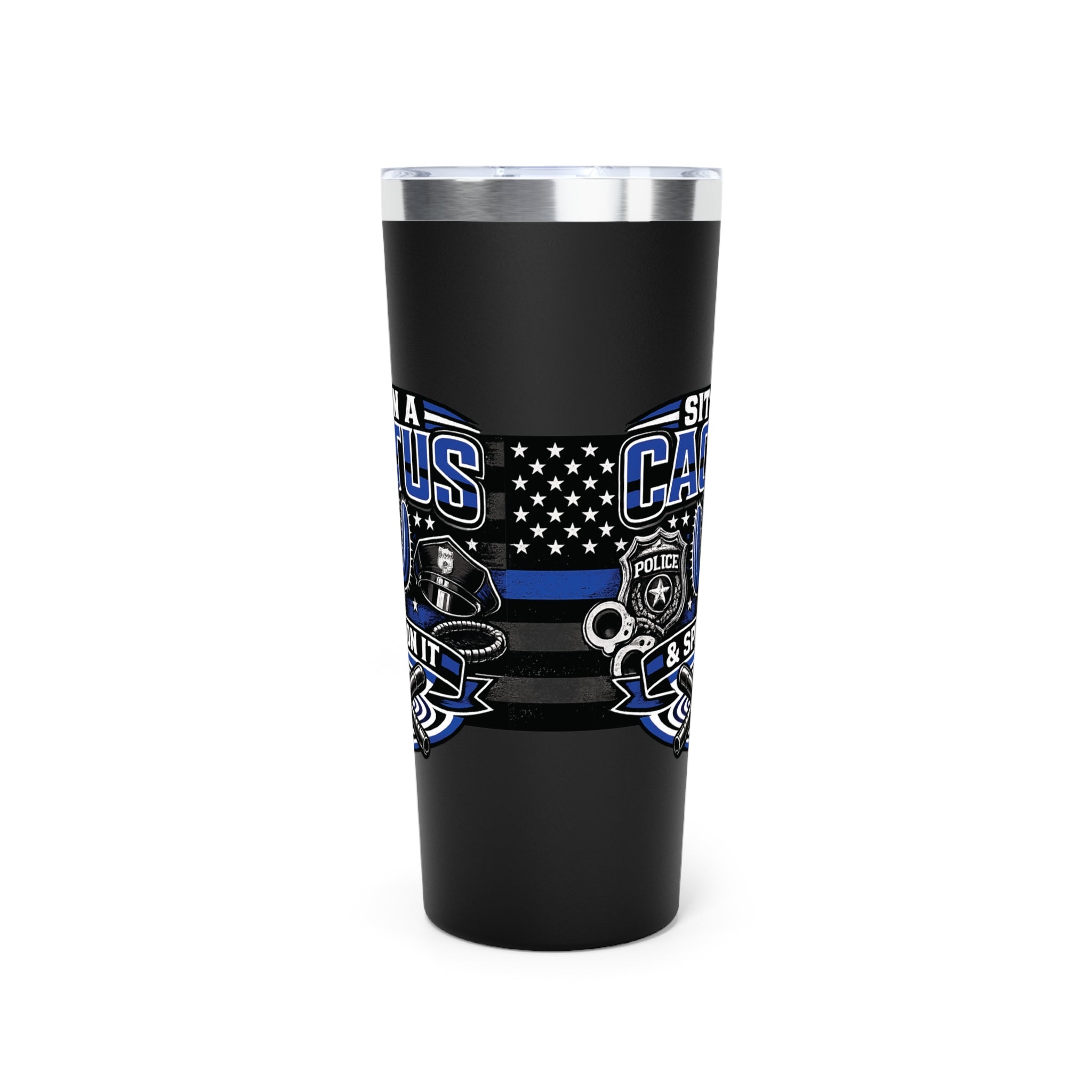 Thin Blue Line Police Memorial 22oz Insulated Tumbler