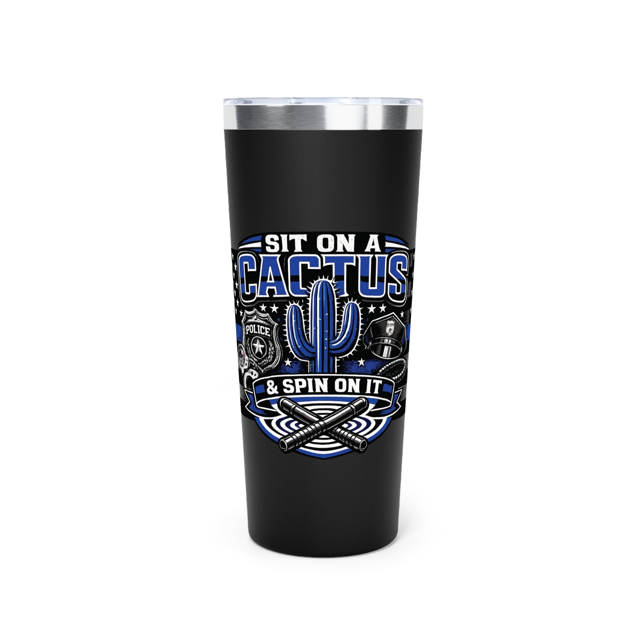 Thin Blue Line Police Memorial 22oz Insulated Tumbler