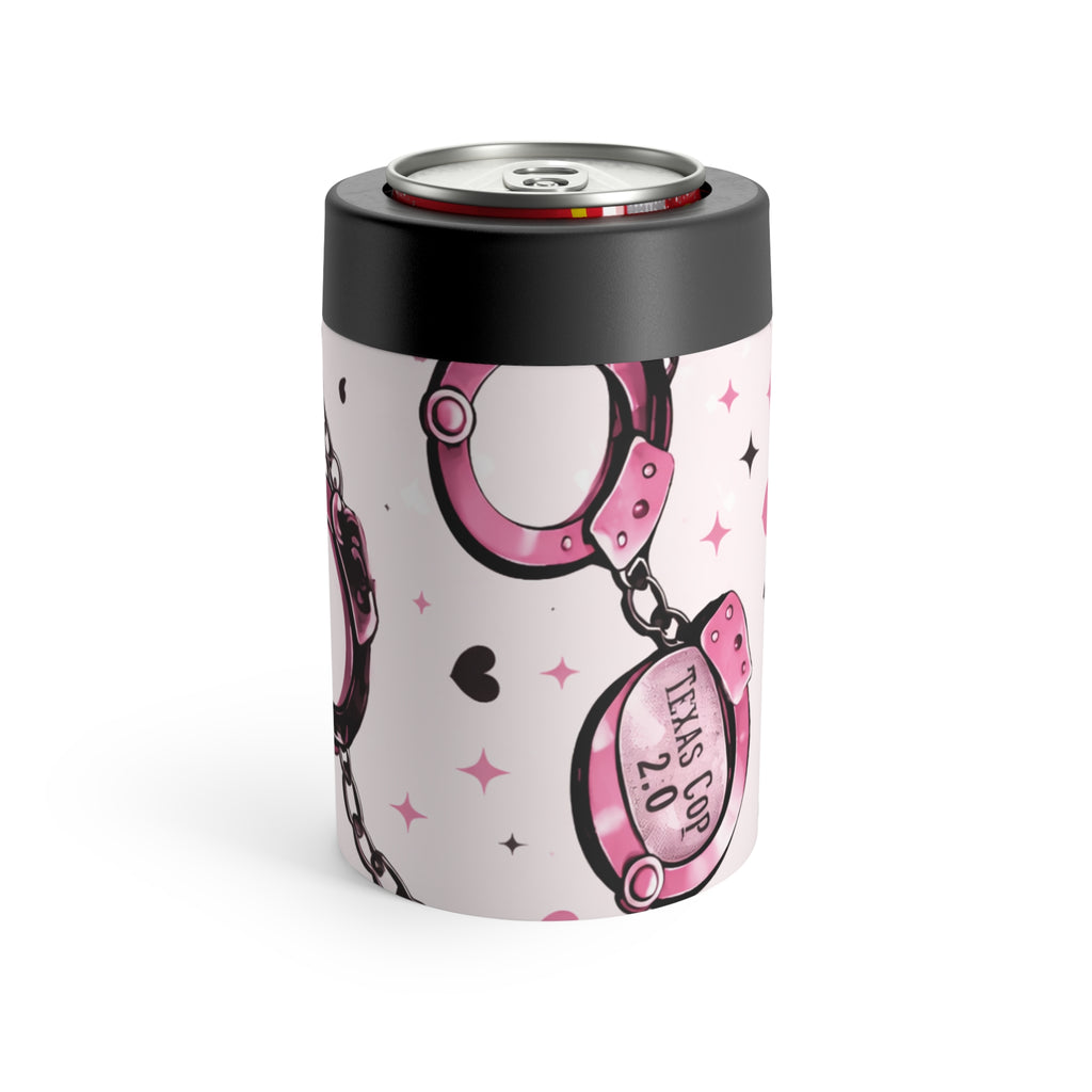 Pink Handcuffs Can Cooler – "Kiss Cop 2.0" Slim Can Holder
