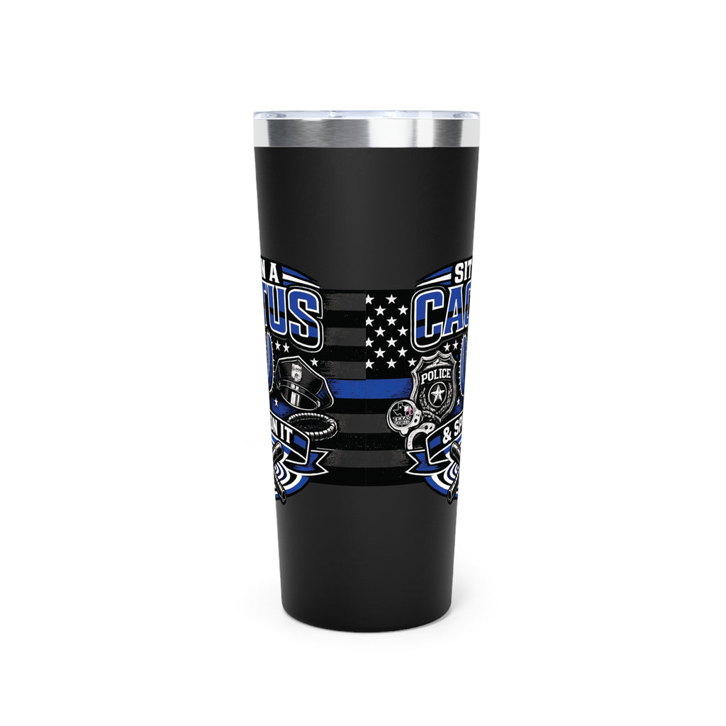 Thin Blue Line Police Memorial 22oz Insulated Tumbler