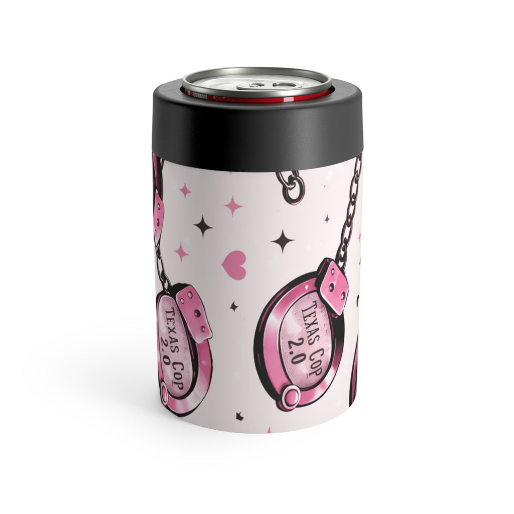 Pink Handcuffs Can Cooler – "Kiss Cop 2.0" Slim Can Holder